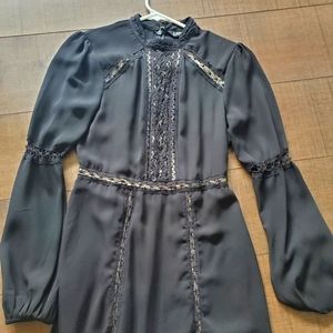 Pretty Express black with cream underlay cutout dress XS, just above knees